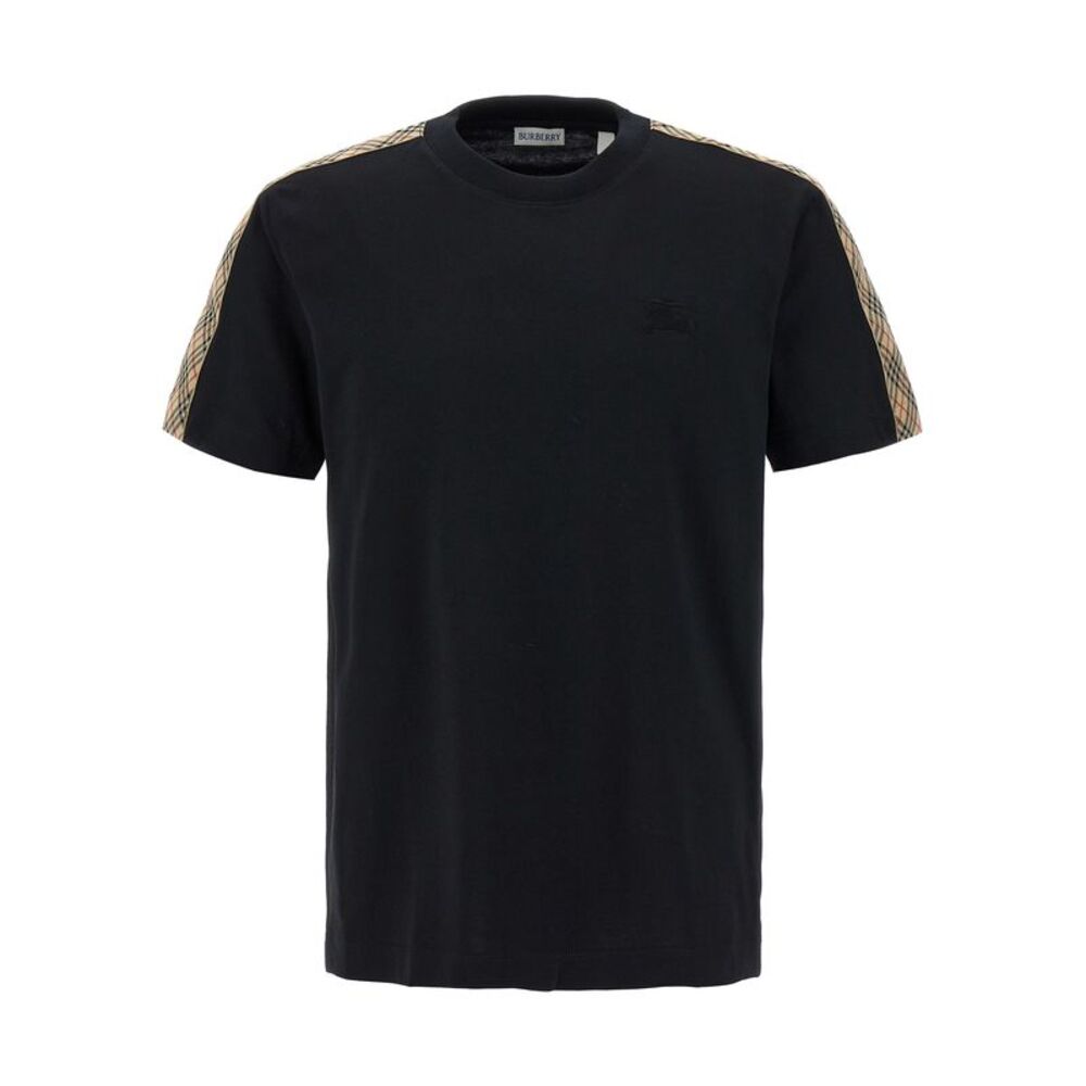 Burberry Men Check Tape T-Shirt